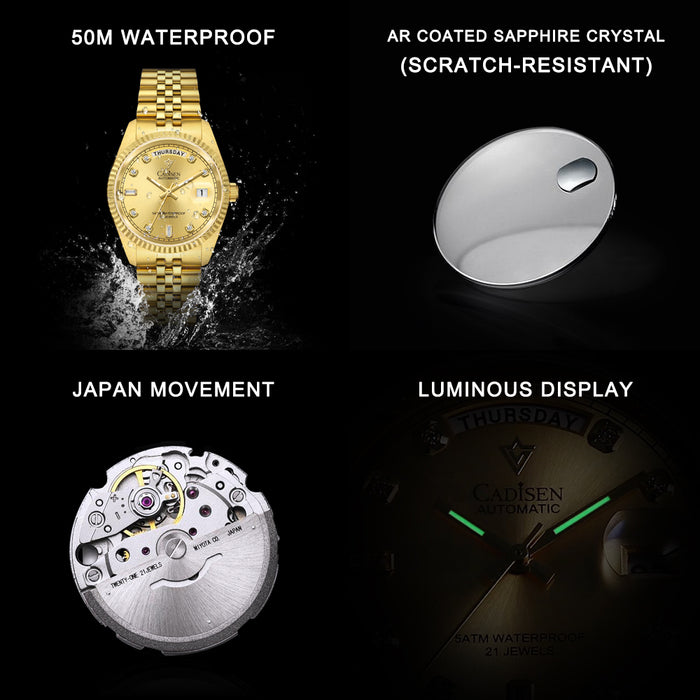 CADISEN C8229M Classic 38mm MIYOTA Mechanical Man Watch