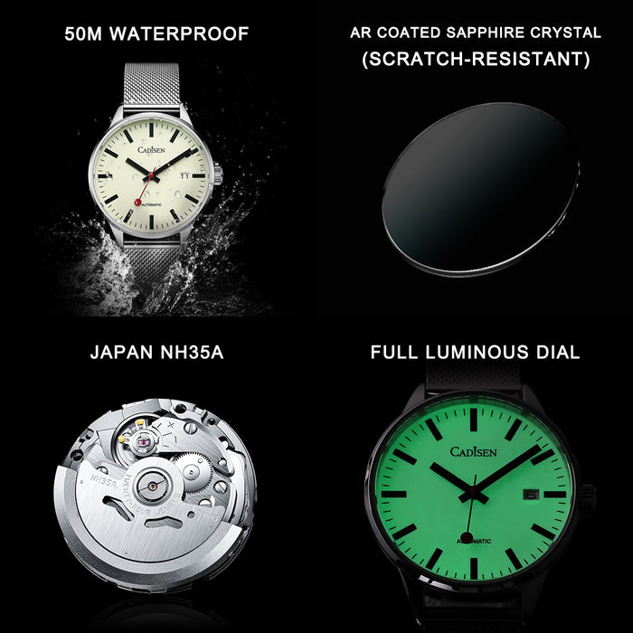 CADISEN C8221 Pilot 40mm NH35 Mechanical Watch