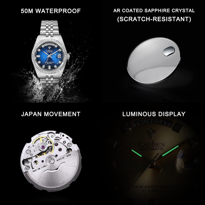 CADISEN C8229M Classic 38mm MIYOTA Mechanical Man Watch