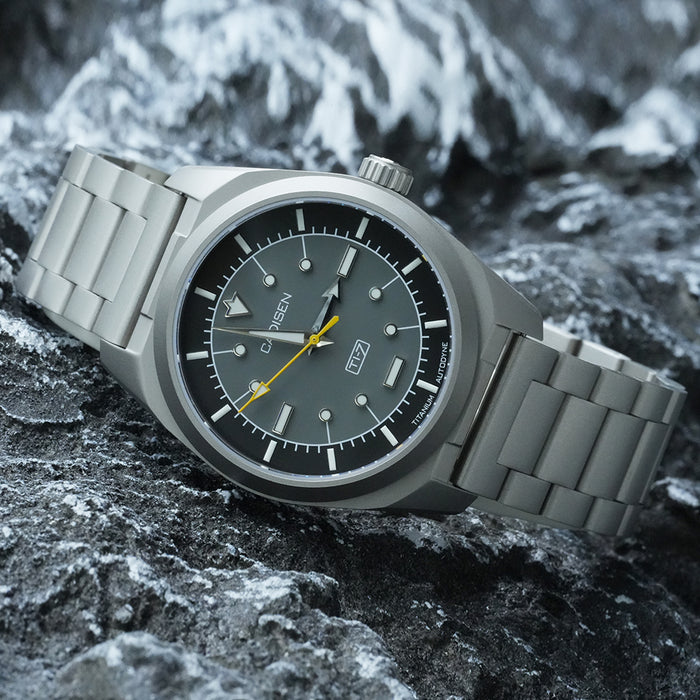 CADISEN Titanium TI-7 Autodyne Gunmetal Titanium Strap