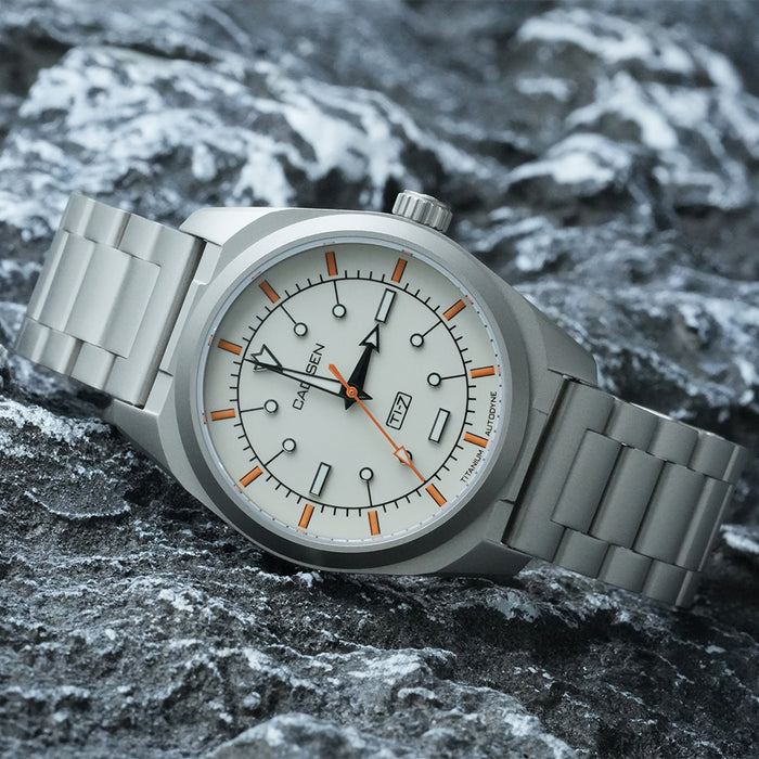 CADISEN Titanium TI-7 Autodyne Cream Enamel Titanium Strap