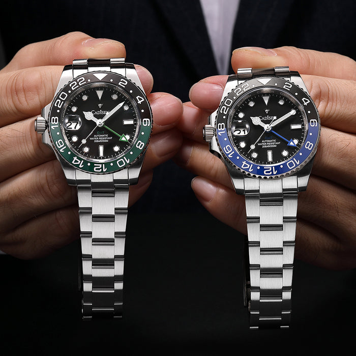 CADISEN C8217M Diver 40mm Left Crown NH34 GMT Mechanical Watch