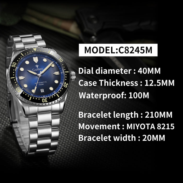 CADISEN C8245M Diver 40mm  Mechanical Man Watch