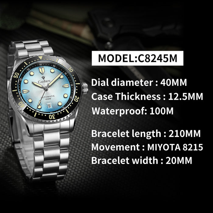 CADISEN C8245M Diver 40mm  Mechanical Man Watch