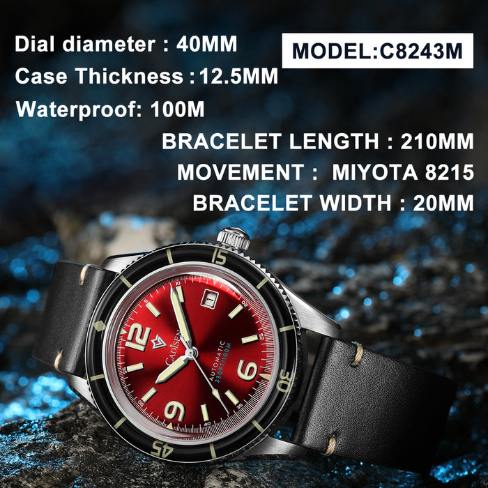 CADISEN C8243M Casual 40mm  Mechanical Man Watch
