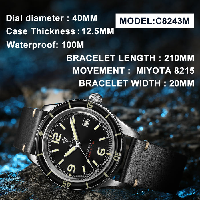 CADISEN C8243M Casual 40mm  Mechanical Man Watch