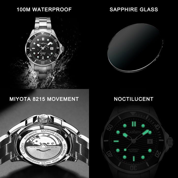 CADISEN C8201M Dive 41mm NH35 Mechanical Man Watch