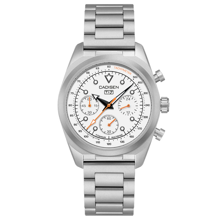 CADISEN Titanium TI-7 Multisync Cream Enamel Titanium Strap