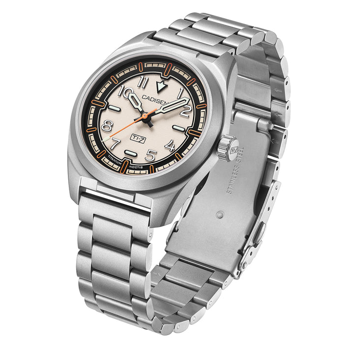 CADISEN Titanium TI-7 NOCTIS IVORY Titanium Strap