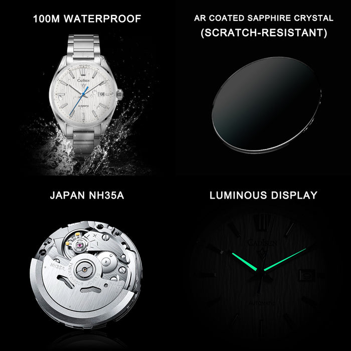 CADISEN C8226M Casual 40mm NH35 Mechanical Man Watch