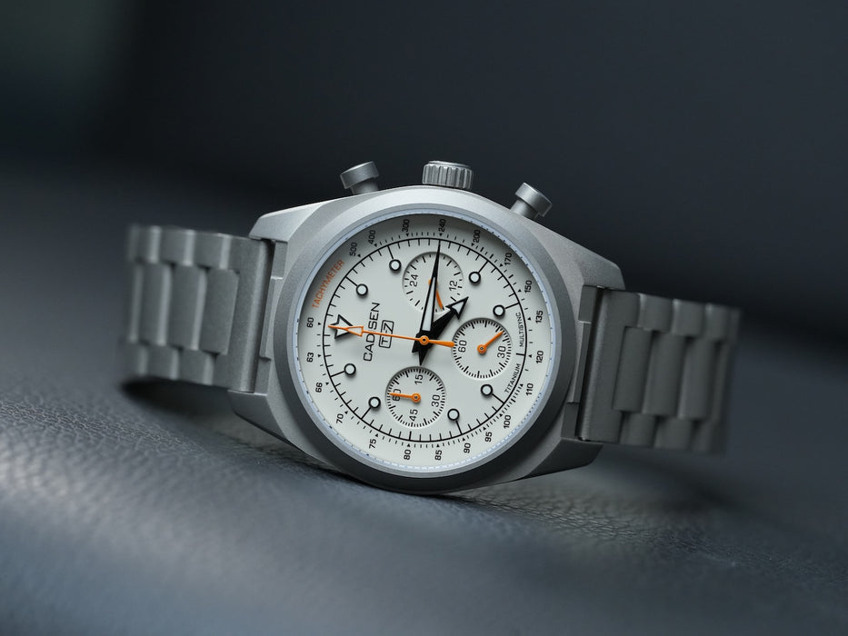 CADISEN Titanium TI-7 Multisync Cream Enamel Titanium Strap