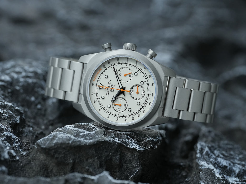 CADISEN Titanium TI-7 Multisync Cream Enamel Titanium Strap