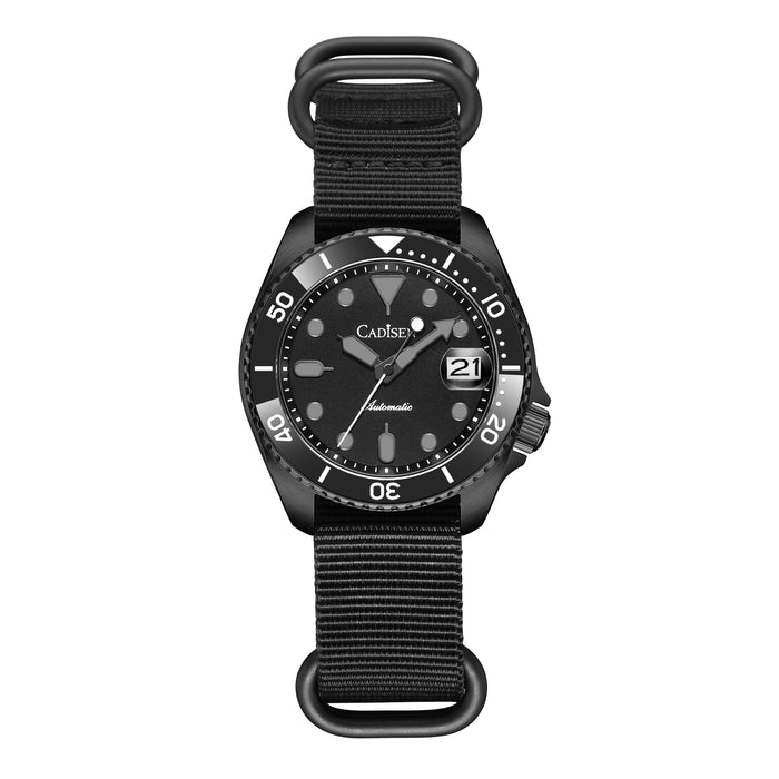 CADISEN C8220M Diver 40mm NH35 Mechanical Watch Nylon Black